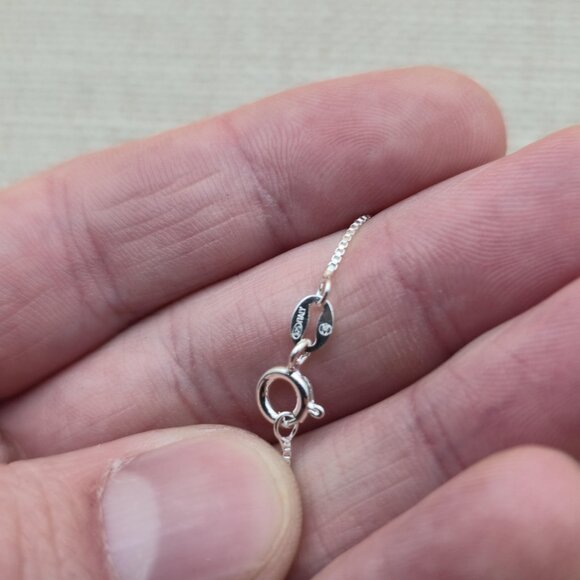 18 Inch Sterling Silver Bright Triple Cross Pendant Necklace A5960 - Picture 5 of 7